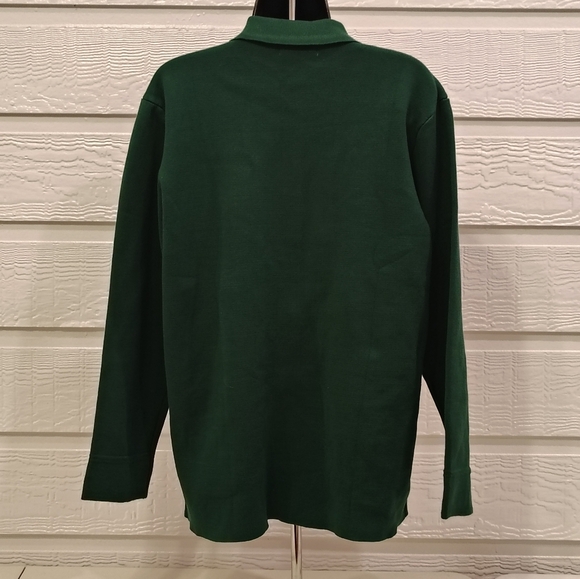 Women's Casual Green Cardigan Med. Grannycore Old Money Academia Preppy 90s Y2k - Picture 2 of 6